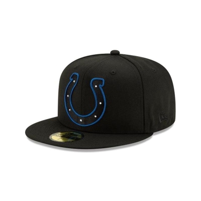 Indianapolis Colts Gorra | New Era NFL Logo Elements 2.0 59fifty Fitted Cap Mexico - Negros